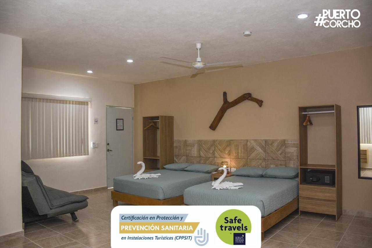 Hotel Puerto Corcho ปูแอร์โต โมเรลอส ภายนอก รูปภาพ